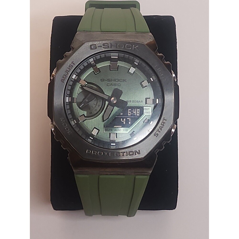 Casio GM2100B-3A Men's Casioak Green Ana-Digi Alarm Chronograph G Shock Watch